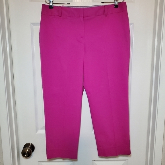 Talbots Crop pants Magenta Pink size 10P - Picture 2 of 10